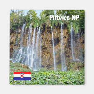 Waterval in het Nationaal Park Plitvice - Kroatië Magneet