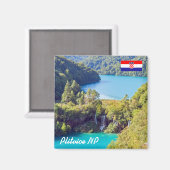 Waterval in het Nationaal Park Plitvice - Kroatië Magneet (Voorkant / Achterkant)