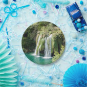 Waterval in het Nationaal Park Plitvice - Kroatië Papieren Bordje (Feest)