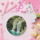 Waterval in het Nationaal Park Plitvice - Kroatië Papieren Bordje (Feest)