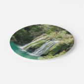 Waterval in het Nationaal Park Plitvice - Kroatië Papieren Bordje (Gekanteld)