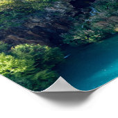 Waterval in het Nationaal Park Plitvice - Kroatië Poster (Hoek)