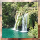 Waterval in het Nationaal Park Plitvice - Kroatië Raamsticker (Vel 2)