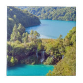 Waterval in het Nationaal Park Plitvice - Kroatië Tegeltje (Voorkant)