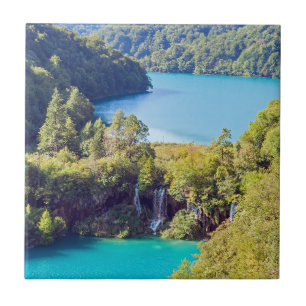Waterval in het Nationaal Park Plitvice - Kroatië Tegeltje