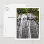 Waterval in het Nationaal Rainwoud El Yunque Briefkaart (Voorkant / Achterkant)