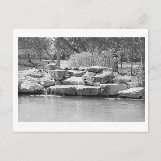 Waterval in het park briefkaart (Voorkant)