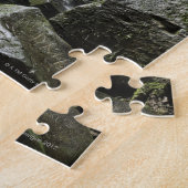 Waterval in het regenwoud Dominica, Emerald Pool Legpuzzel (Zijkant)