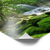 Waterval in het regenwoud foto afdruk (Hoek)