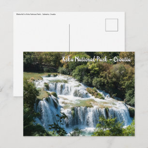 Waterval in Krka Nationaal Park - Dalmatië, Kroati Briefkaart