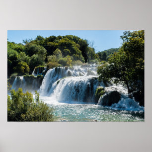 Waterval in Krka Nationaal Park - Dalmatië, Kroati Poster