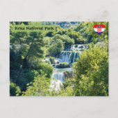 Waterval in Krka Nationaal Park - Dalmatië,Kroatië Briefkaart (Voorkant)