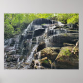 Waterval in Lente Groene Bos Poster (Voorkant)