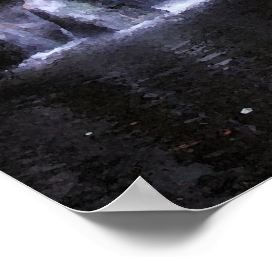 Waterval in Minnesota Waterverf Version Poster (Hoek)