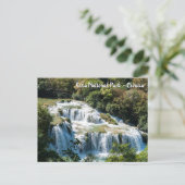 Waterval in Nationaal Park Krka - Dalmatië, Kroati Briefkaart (Staand voorkant)