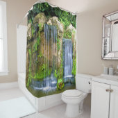 Waterval in Natuerland Douchegordijn (In situ)