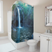 Waterval in Natuerland Douchegordijn (In situ)