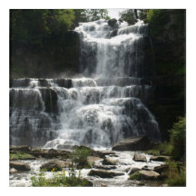 Waterval in Natuur Afbeelding op een