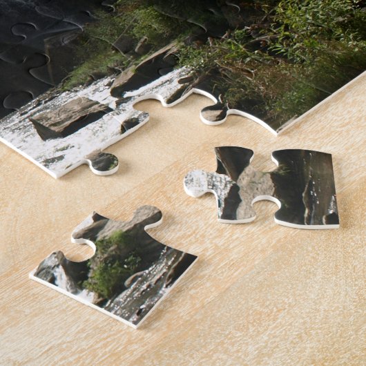 Waterval in Natuur Afbeelding op een Legpuzzel (Zijkant)