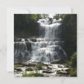 Waterval in Natuur Afbeelding op een Wenskaart (Voorkant)