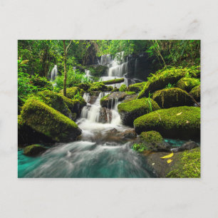 Waterval in Oerwoud   Phu Tub Berk Mountain Briefkaart