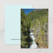 Waterval in Olympisch Nationaal Bos Bedankkaart (Voorkant / Achterkant)