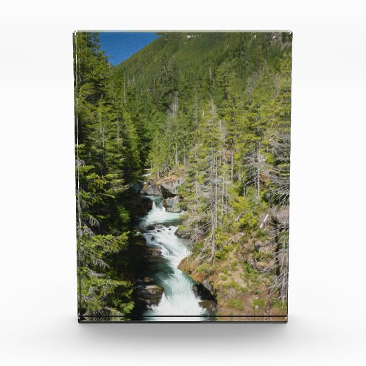 Waterval in Olympisch Nationaal Bos Fotoblokken (Voorkant)