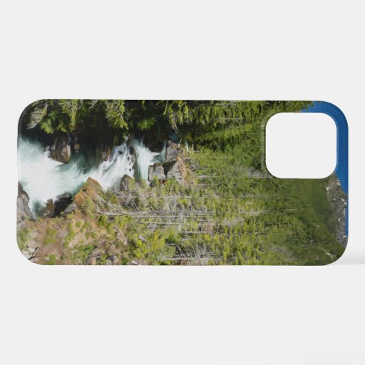 Waterval in Olympisch Nationaal Bos iPhone Hoesje (Achterkant horizontaal)