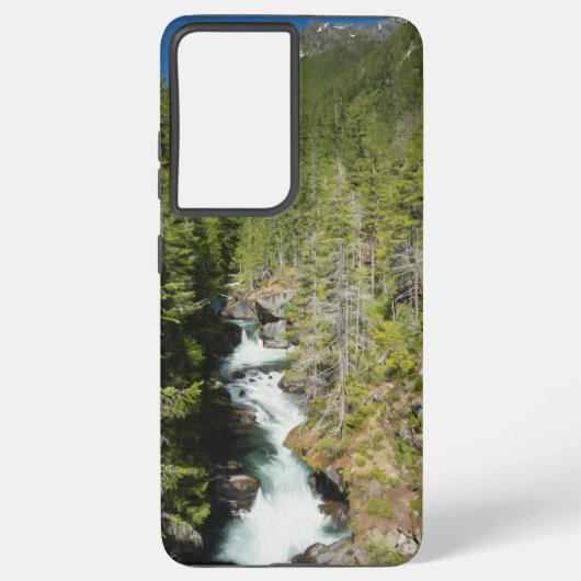 Waterval in Olympisch Nationaal Bos Samsung Galaxy Hoesje (Achterkant)