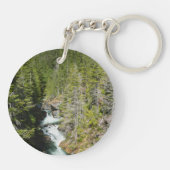 Waterval in Olympisch Nationaal Bos Sleutelhanger (Achterkant)