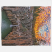 WATERVAL IN SUNSET Fleece Blanket Deken (Voorkant (Horizontaal))