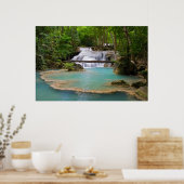 Waterval in tropisch bos poster (Keuken)