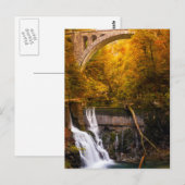 Waterval in Vintgar Gorge canyon in het najaar Briefkaart (Voorkant / Achterkant)