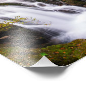 Waterval in Vintgar Gorge canyon in het najaar Foto Afdruk (Hoek)