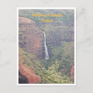 "WATERVAL IN WAIMEA-CLOOF, Kauai Briefkaart