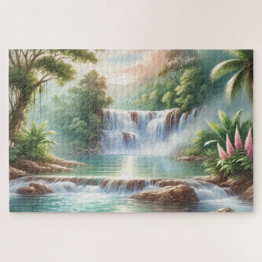WATERVAL in WATERVERF JIGSAW PUZZEL (Horizontaal)