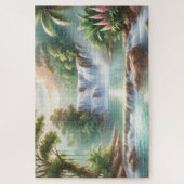 WATERVAL in WATERVERF JIGSAW PUZZEL (Verticaal)