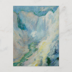 Waterval in Yellowstone door Tman,  kunst Briefkaart