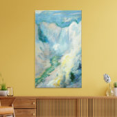 Waterval in Yellowstone door Tman, kunst Canvas Afdruk (Insitu (Woonkamer))