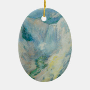 Waterval in Yellowstone door Tman, kunst Keramisch Ornament