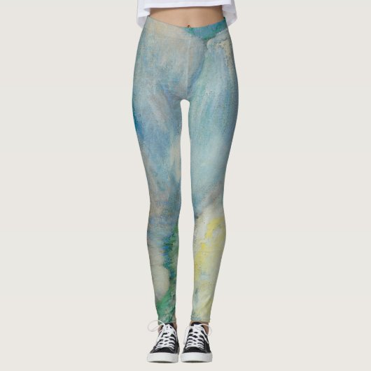 Waterval in Yellowstone door Tman,  kunst Leggings (Voorkant)