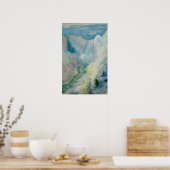 Waterval in Yellowstone door Tman,  kunst Poster (Keuken)