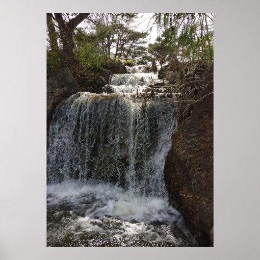 Waterval in Zen Gardens Poster (Voorkant)