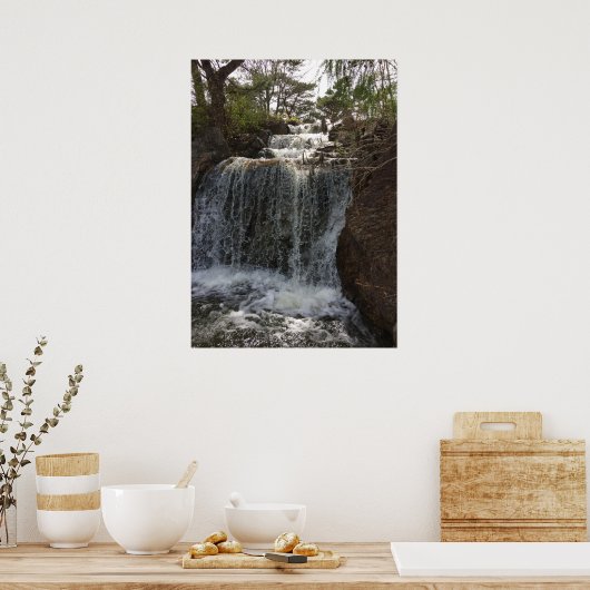 Waterval in Zen Gardens Poster (Keuken)