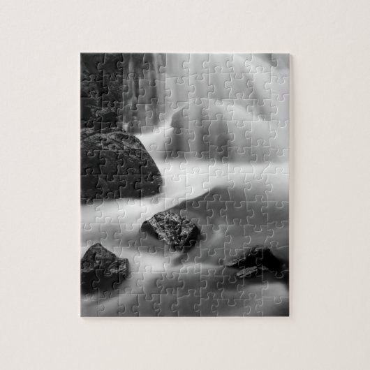 Waterval in zwart-wit, Californië Legpuzzel (Verticaal)