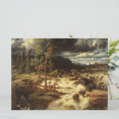 Waterval in Zweden (door Marcus Larson) Kaart (Staand voorkant)