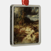 Waterval in Zweden (door Marcus Larson) Metalen Ornament (Rechts)