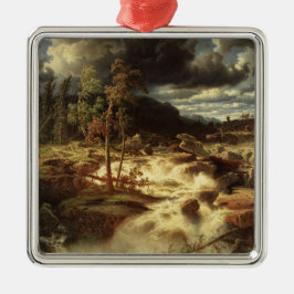 Waterval in Zweden (door Marcus Larson) Metalen Ornament