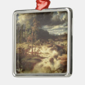Waterval in Zweden (door Marcus Larson) Metalen Ornament (Links)