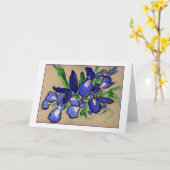 Waterval Iris Wenskaart schilderen Kaart (Gele Bloem)
